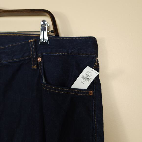 Old Navy Mid-Rise Button-Fly Slouchy Taper Black Cropped Jeans Size 18T - Picture 5 of 11